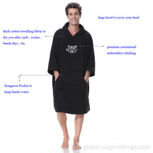 Adult Poncho Towel adult hooded surf poncho beach towel Manufactory